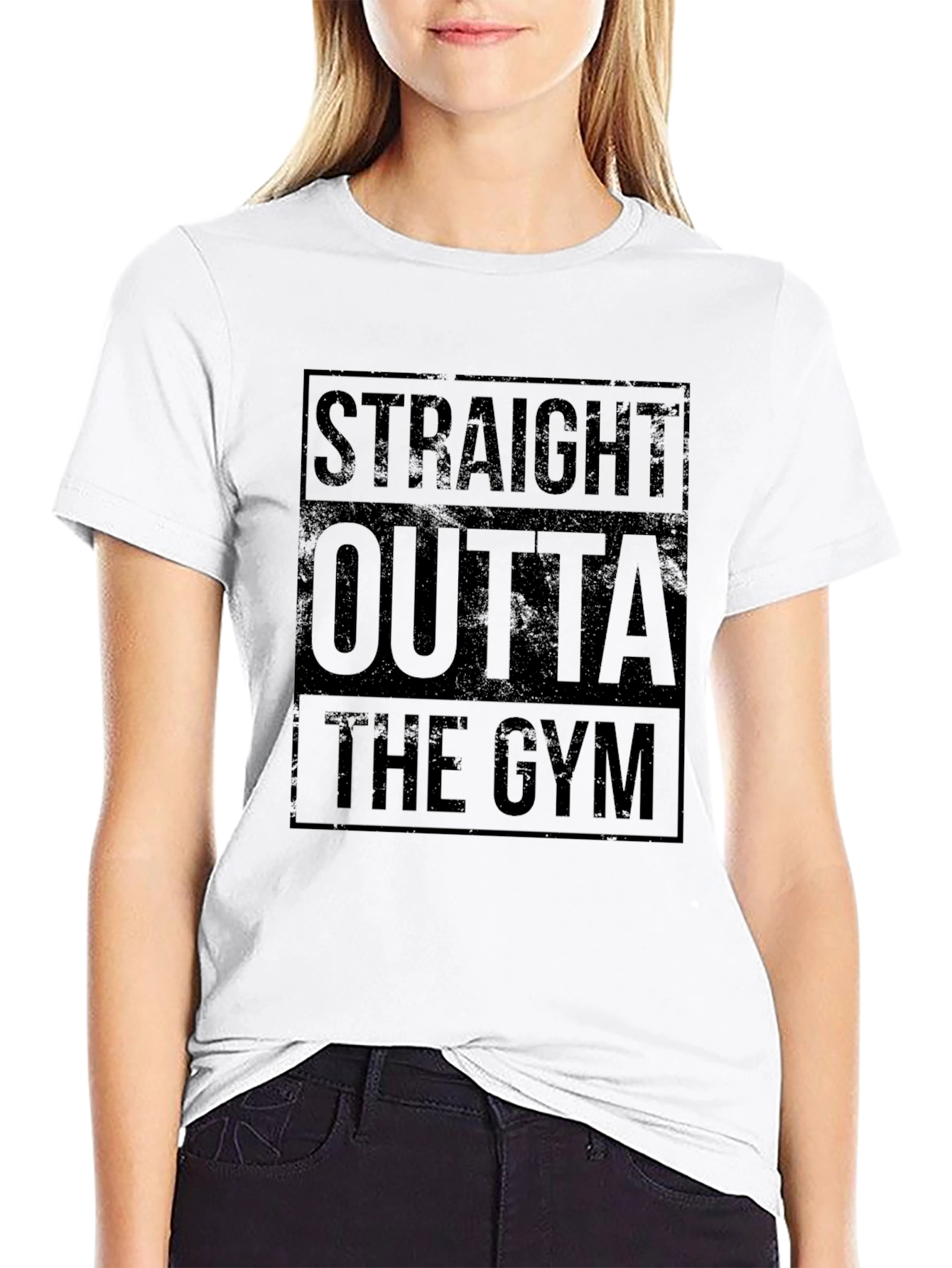 Straight Outta The Gym Black T-Shirt