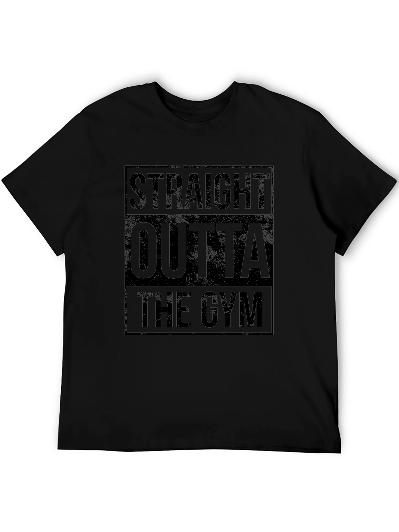 Straight Outta The Gym Black T-Shirt