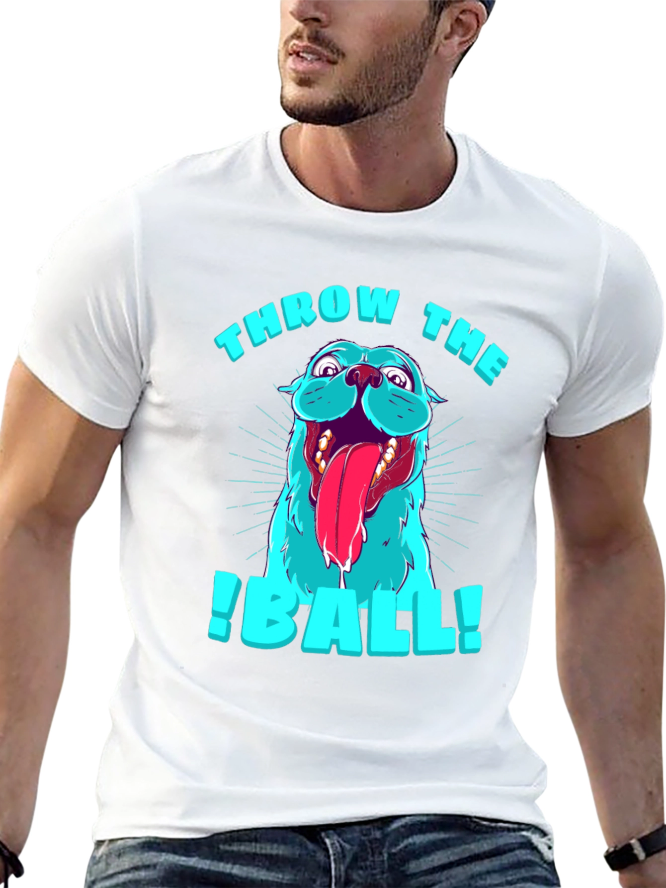 Throw The Ball Dog Graphic T-Shirt