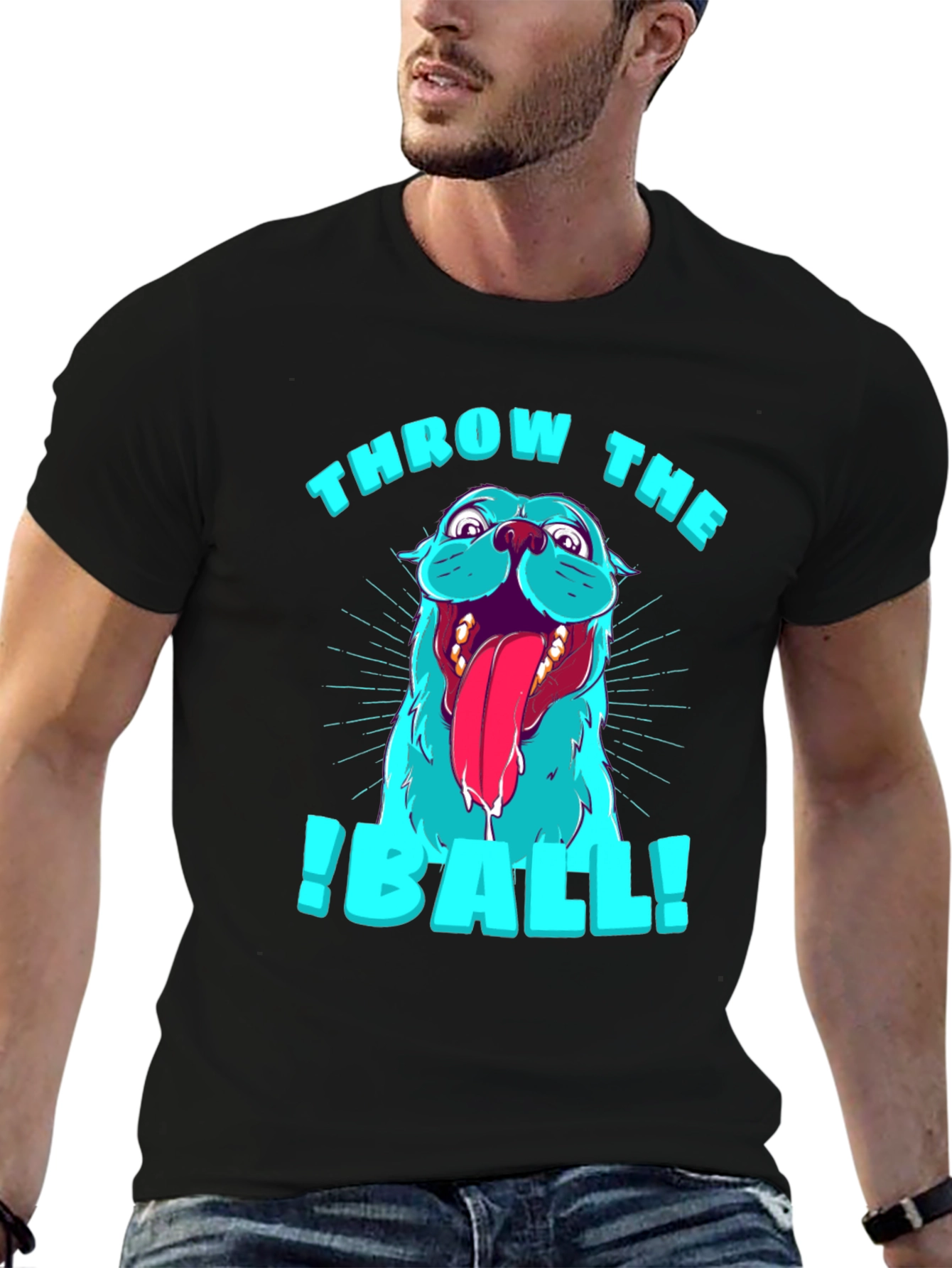 Throw The Ball Dog Graphic T-Shirt