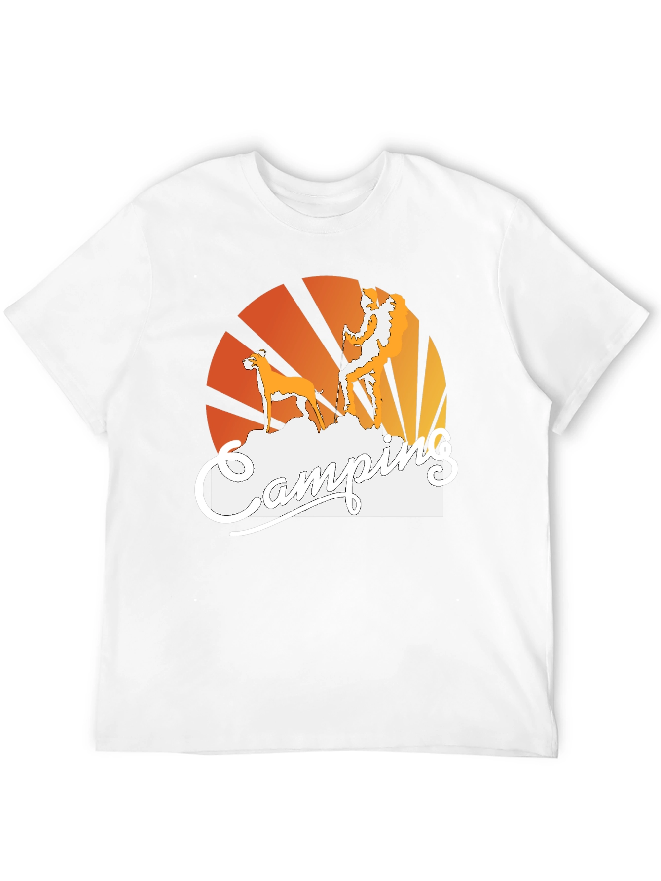 Camping Dog Graphic T-Shirt
