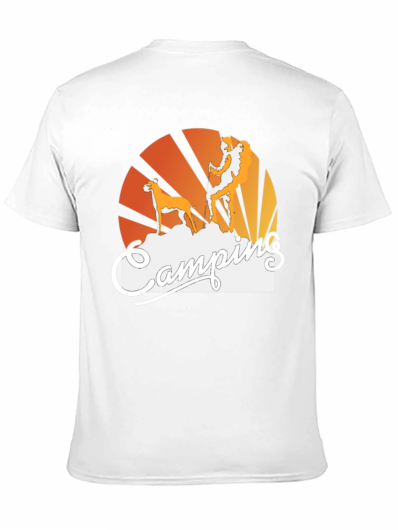 Camping Dog Graphic T-Shirt