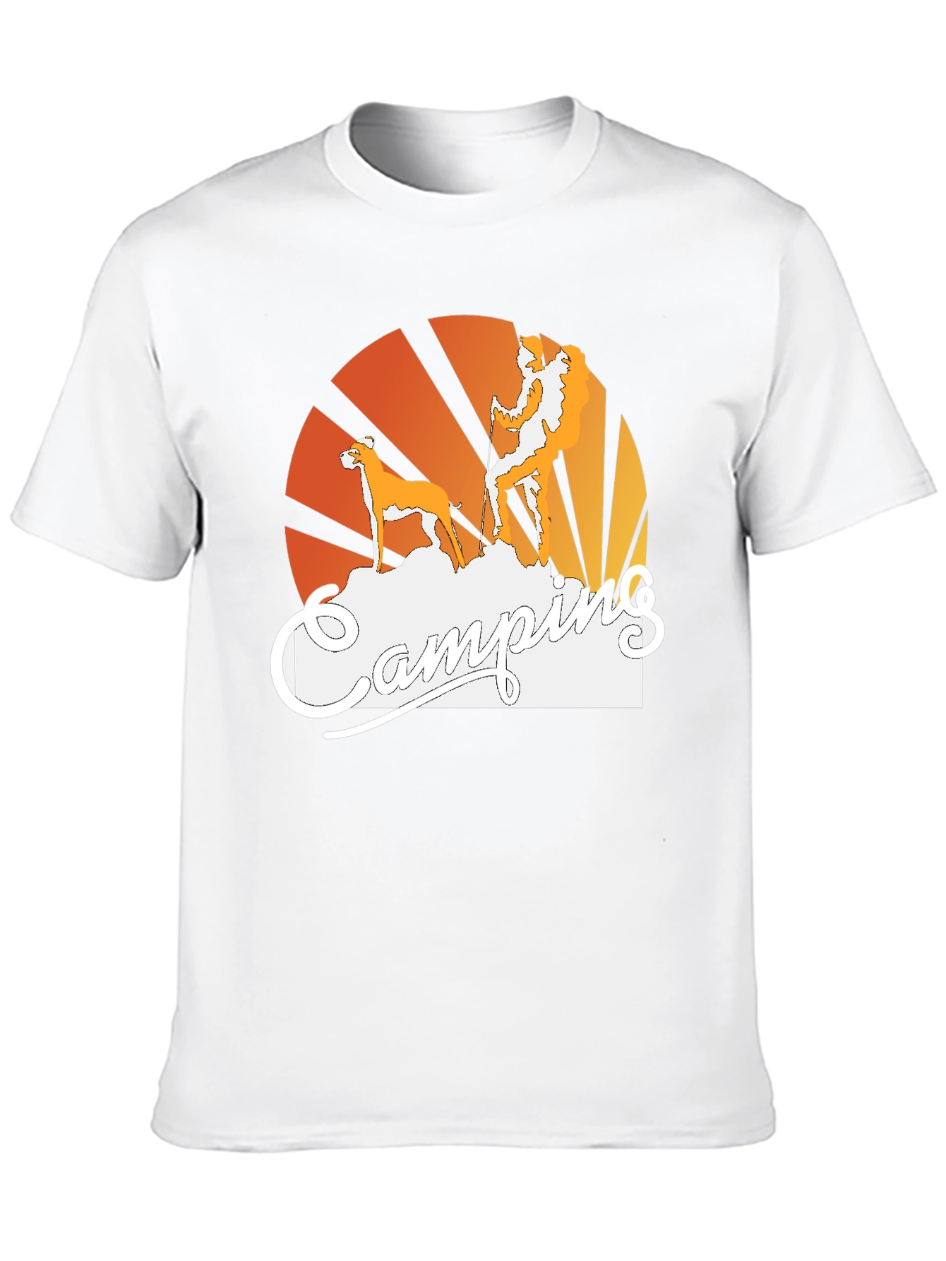 Camping Dog Graphic T-Shirt