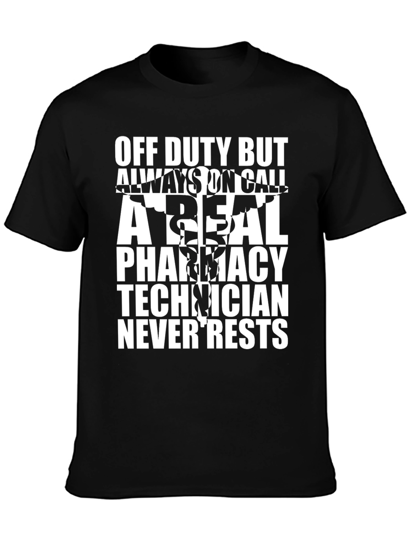 Pharmacy Tech Always On Call Black T-Shirt