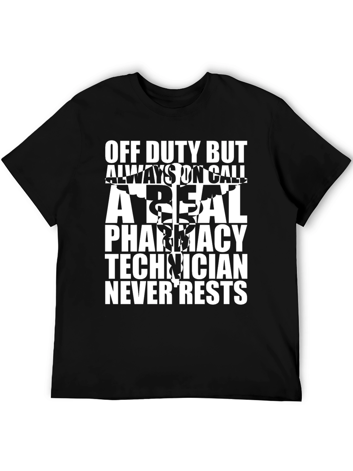 Pharmacy Tech Always On Call Black T-Shirt