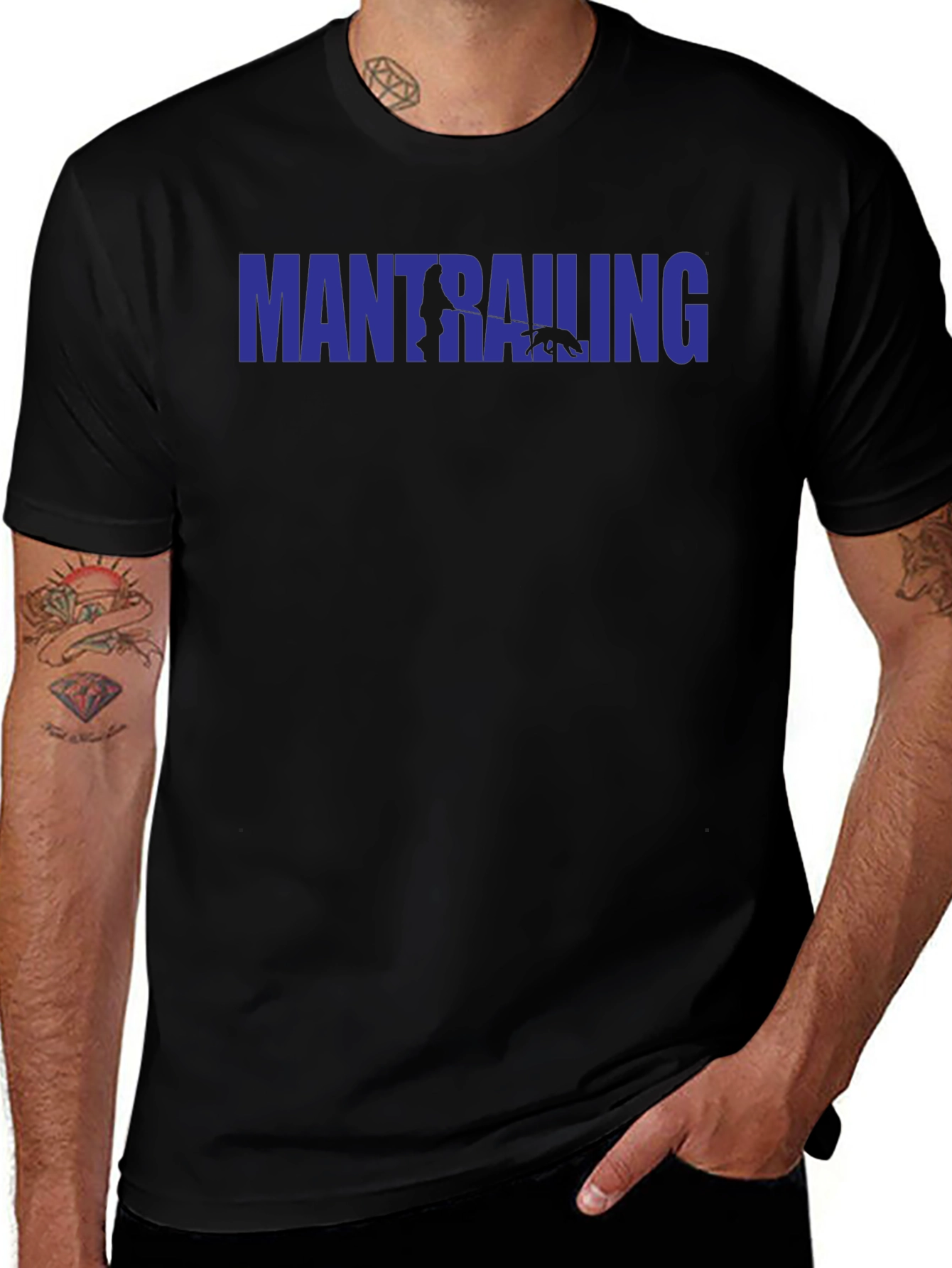 Mantrailing Graphic Tee - Black
