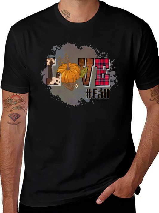Fall Themed Graphic Tee - Autumn Love Shirt