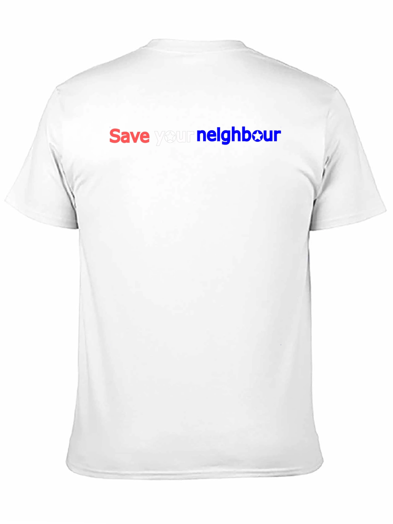 Save Your Neighbour Black Graphic T-Shirt