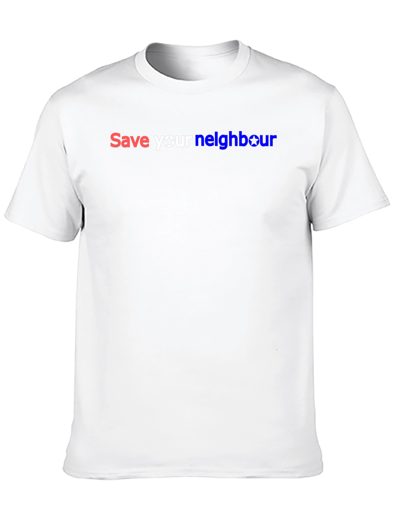 Save Your Neighbour Black Graphic T-Shirt