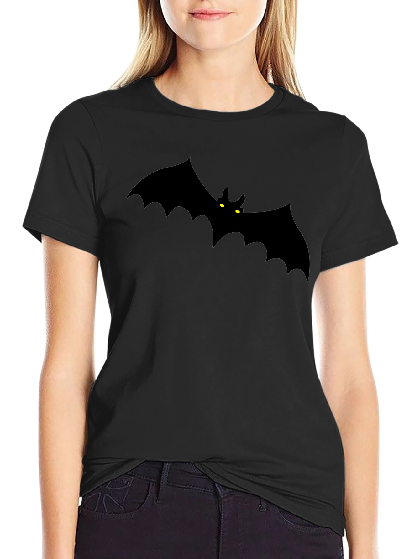 Bat Graphic Black T-Shirt - Halloween Style