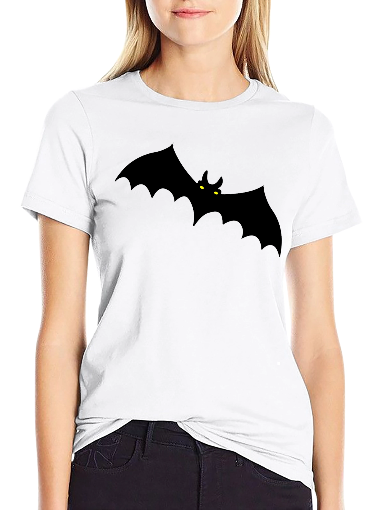 Bat Graphic Black T-Shirt - Halloween Style