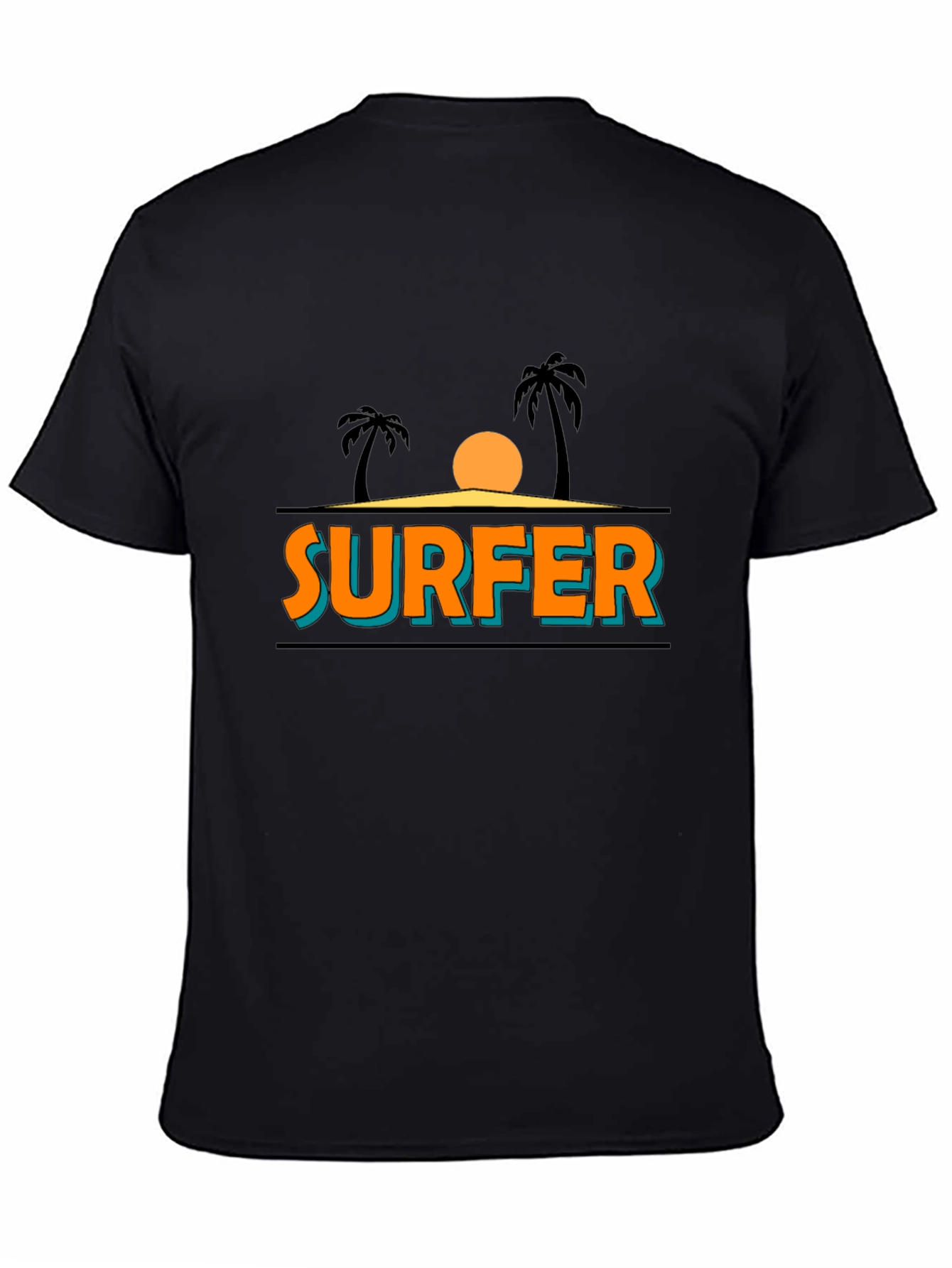 Surfer Graphic T-Shirt - Tropical Beach Vibes