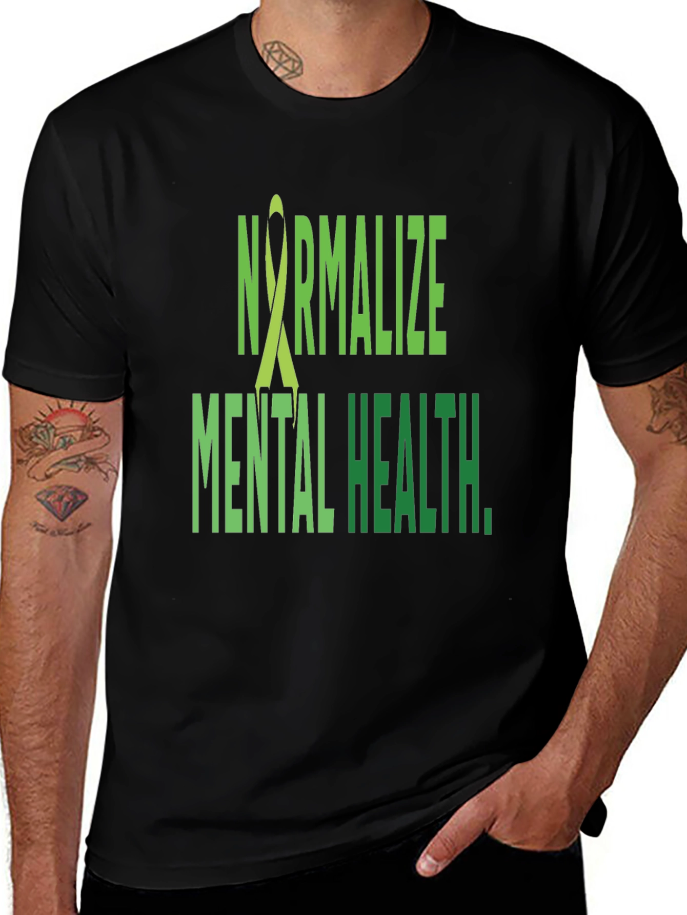 Normalize Mental Health T-Shirt - Black