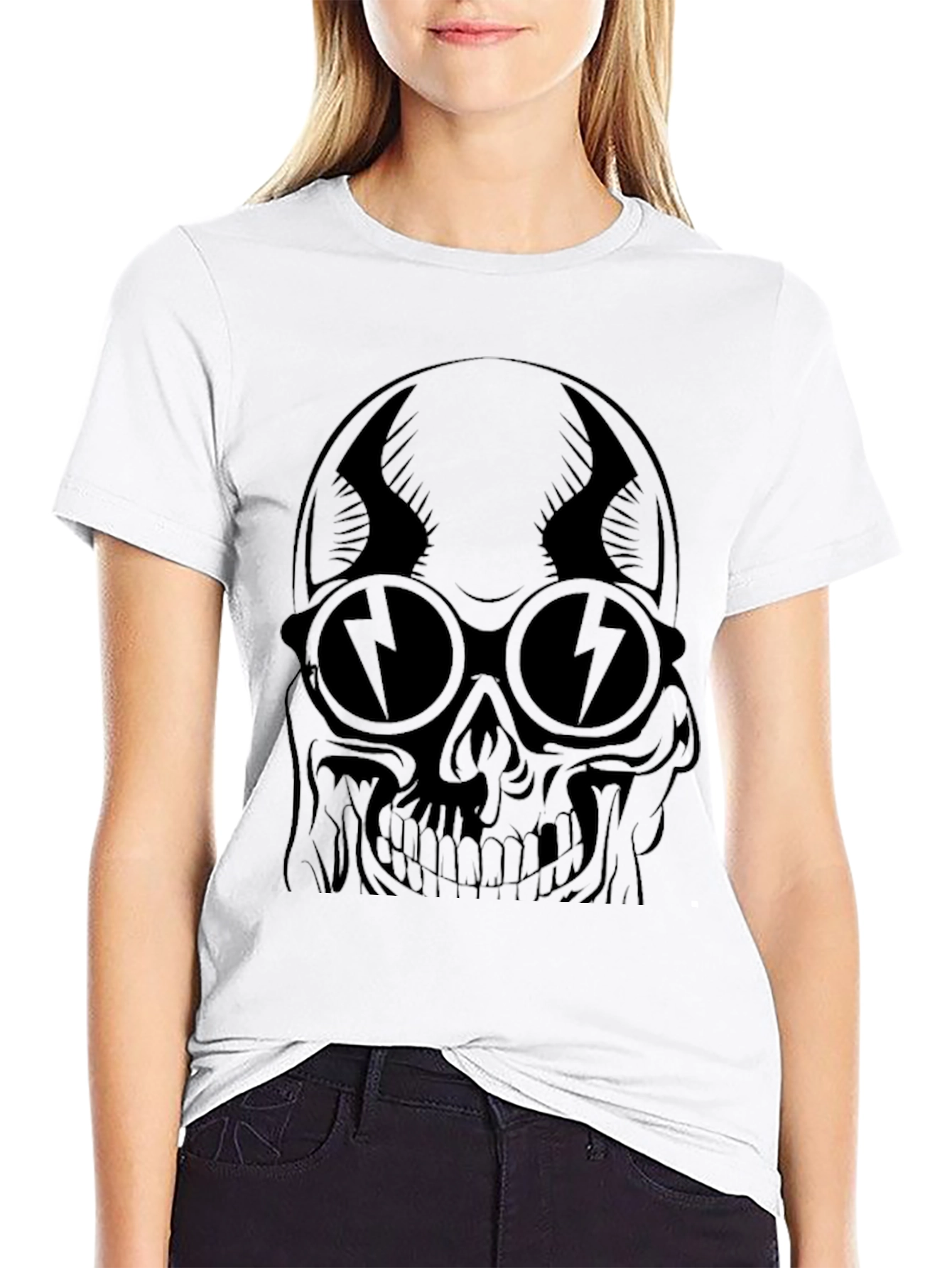 Skull with Sunglasses Graphic Tee