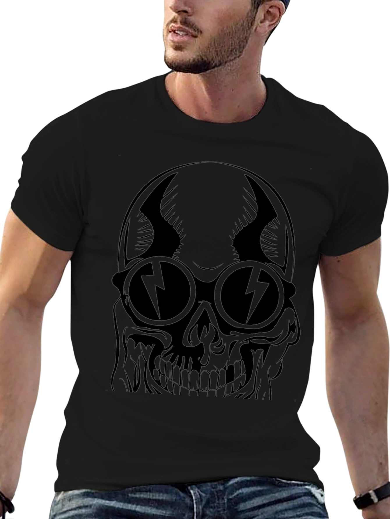 Skull with Sunglasses Graphic Tee