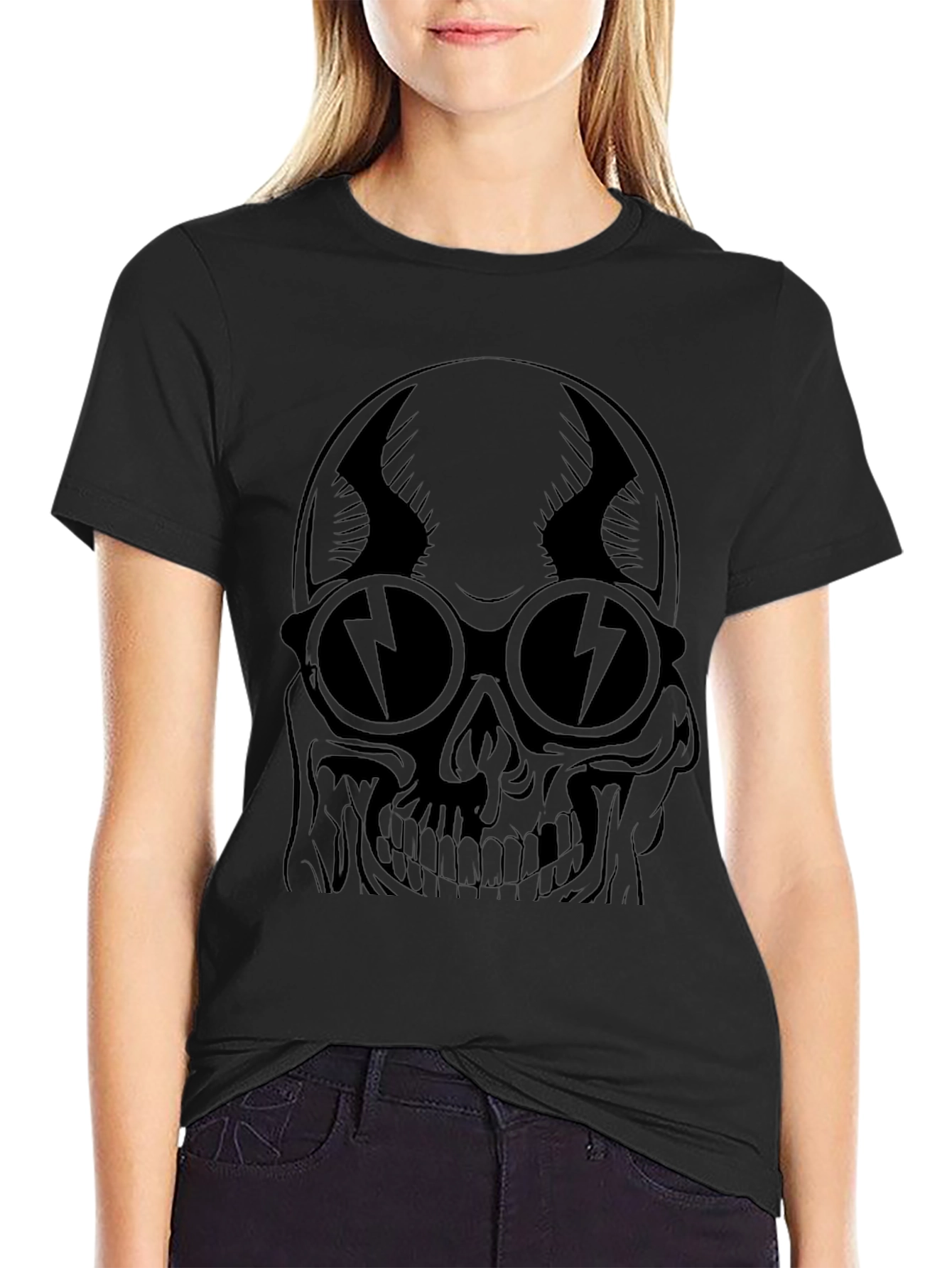 Skull with Sunglasses Graphic Tee