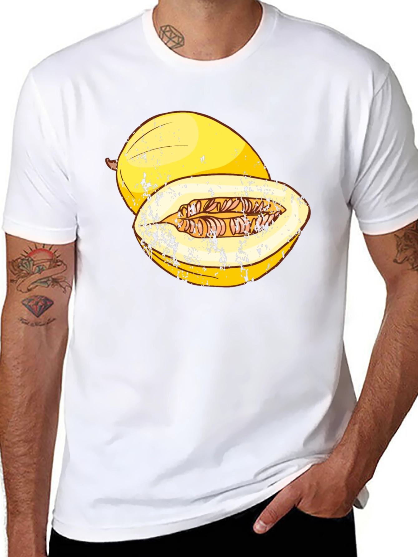 Melon Graphic T-Shirt - Funny Fruit Tee