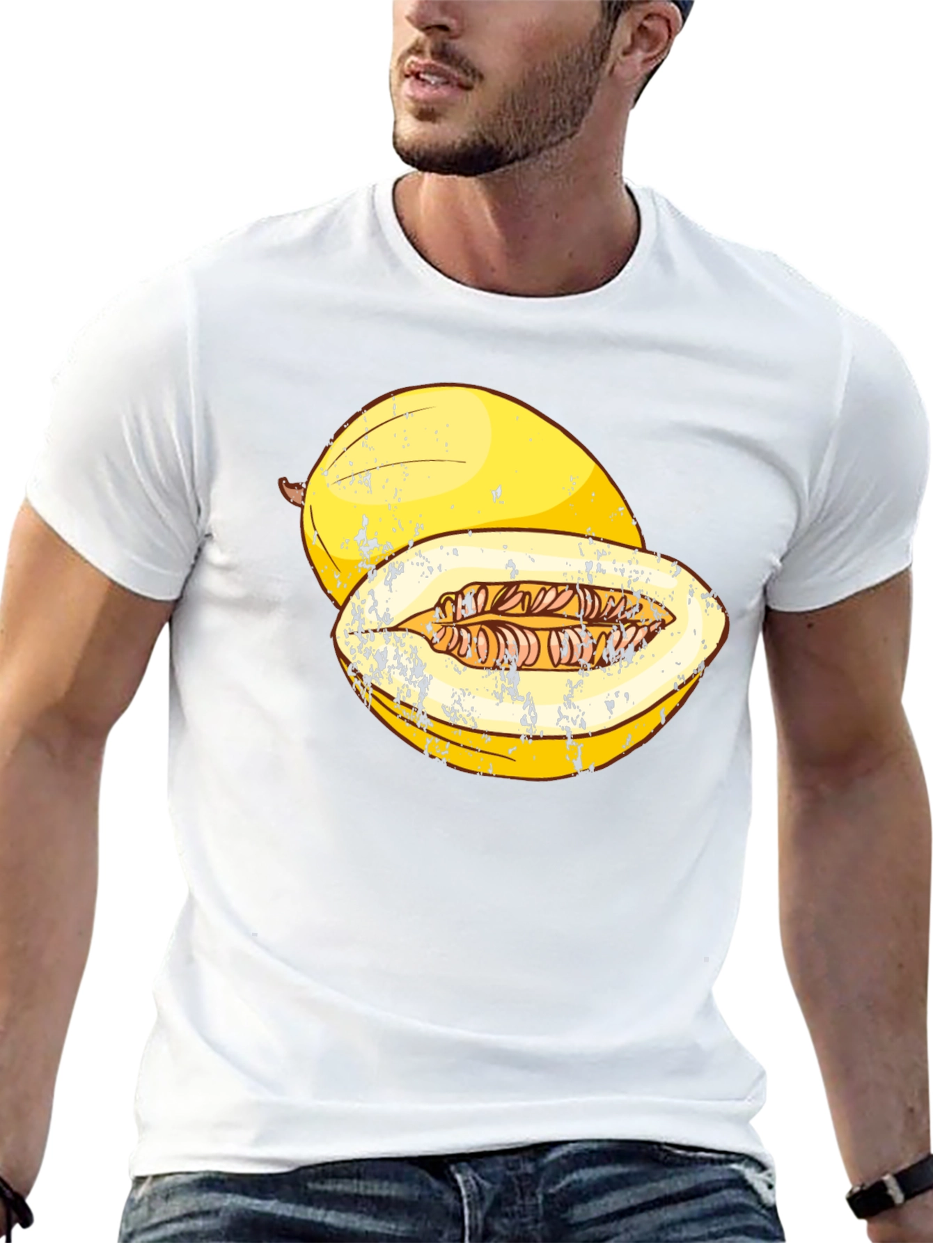 Melon Graphic T-Shirt - Funny Fruit Tee