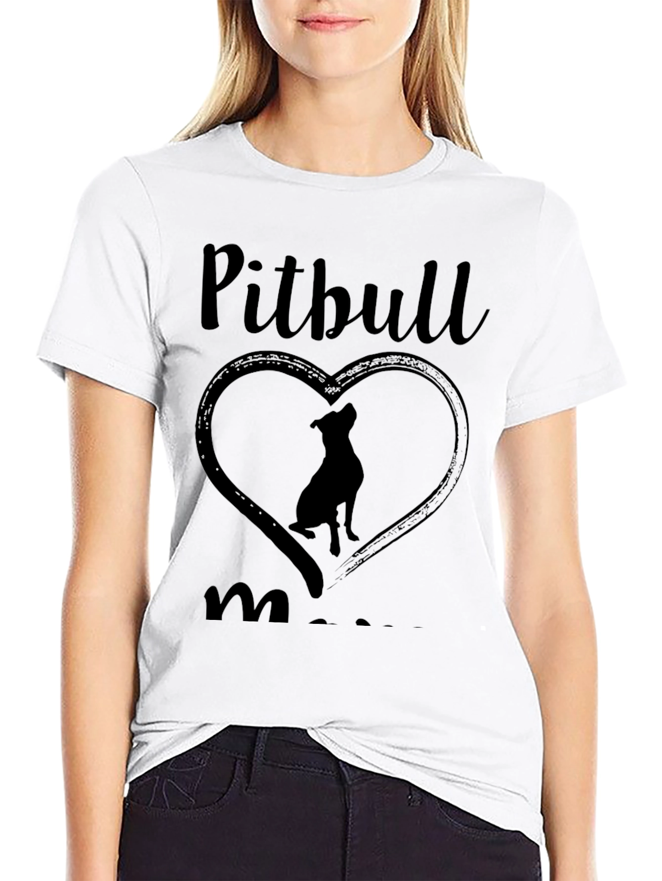 Pitbull Mom Graphic Tee - Love My Pitbull