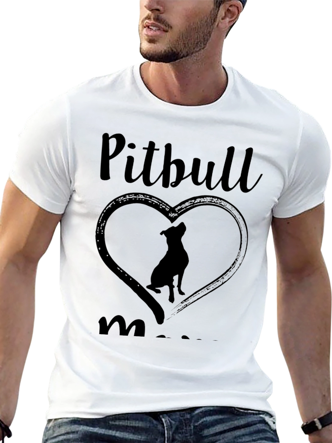 Pitbull Mom Graphic Tee - Love My Pitbull