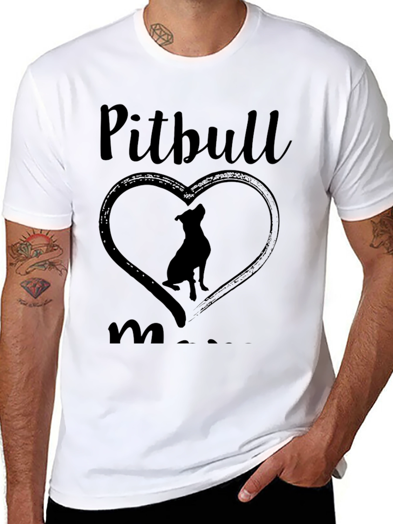 Pitbull Mom Graphic Tee - Love My Pitbull