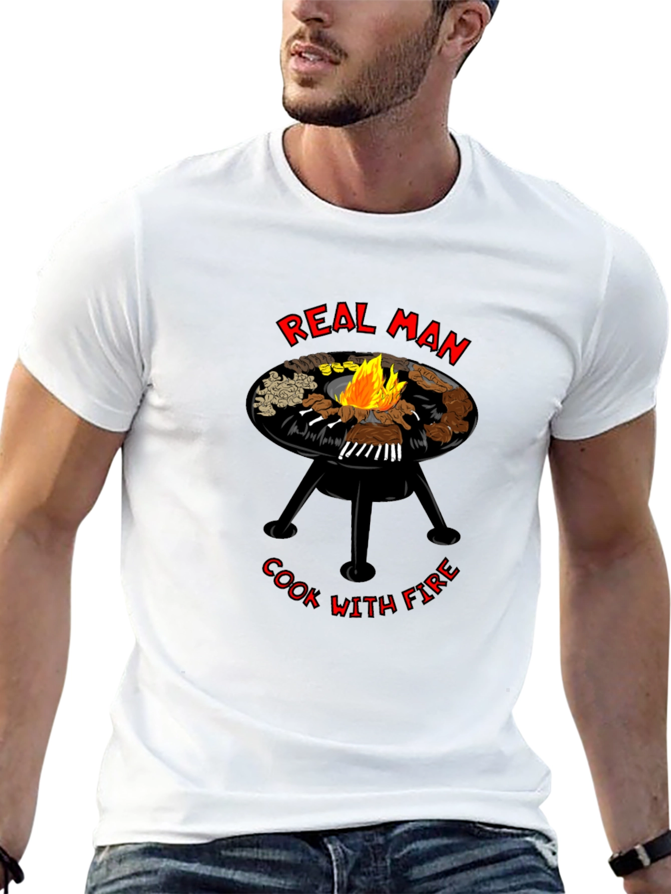 Real Man Cook With Fire T-Shirt
