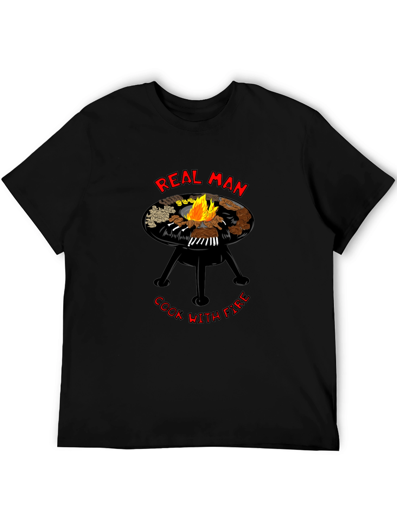 Real Man Cook With Fire T-Shirt