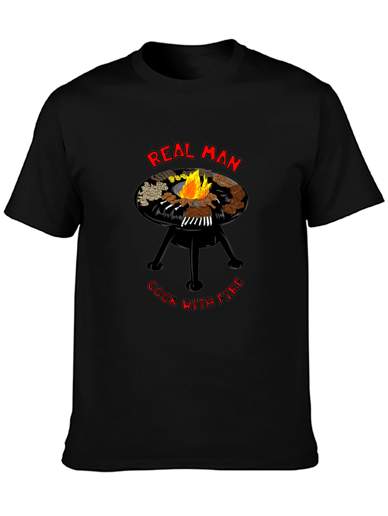 Real Man Cook With Fire T-Shirt