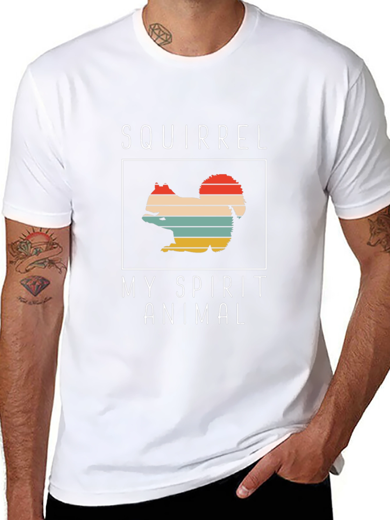 Squirrel My Spirit Animal Graphic Tee - Retro Design