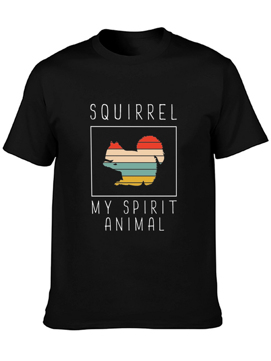 Squirrel My Spirit Animal Graphic Tee - Retro Design