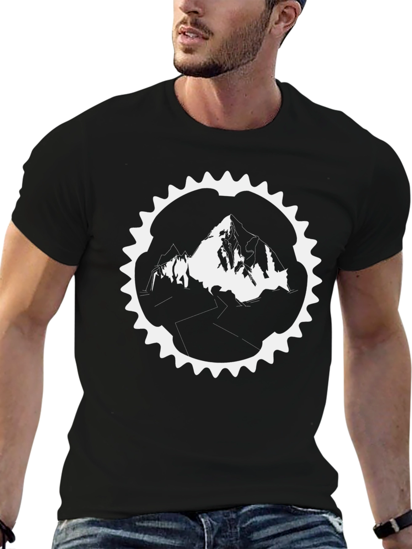 Mountain Bike Trail T-Shirt - Black Graphic Tee