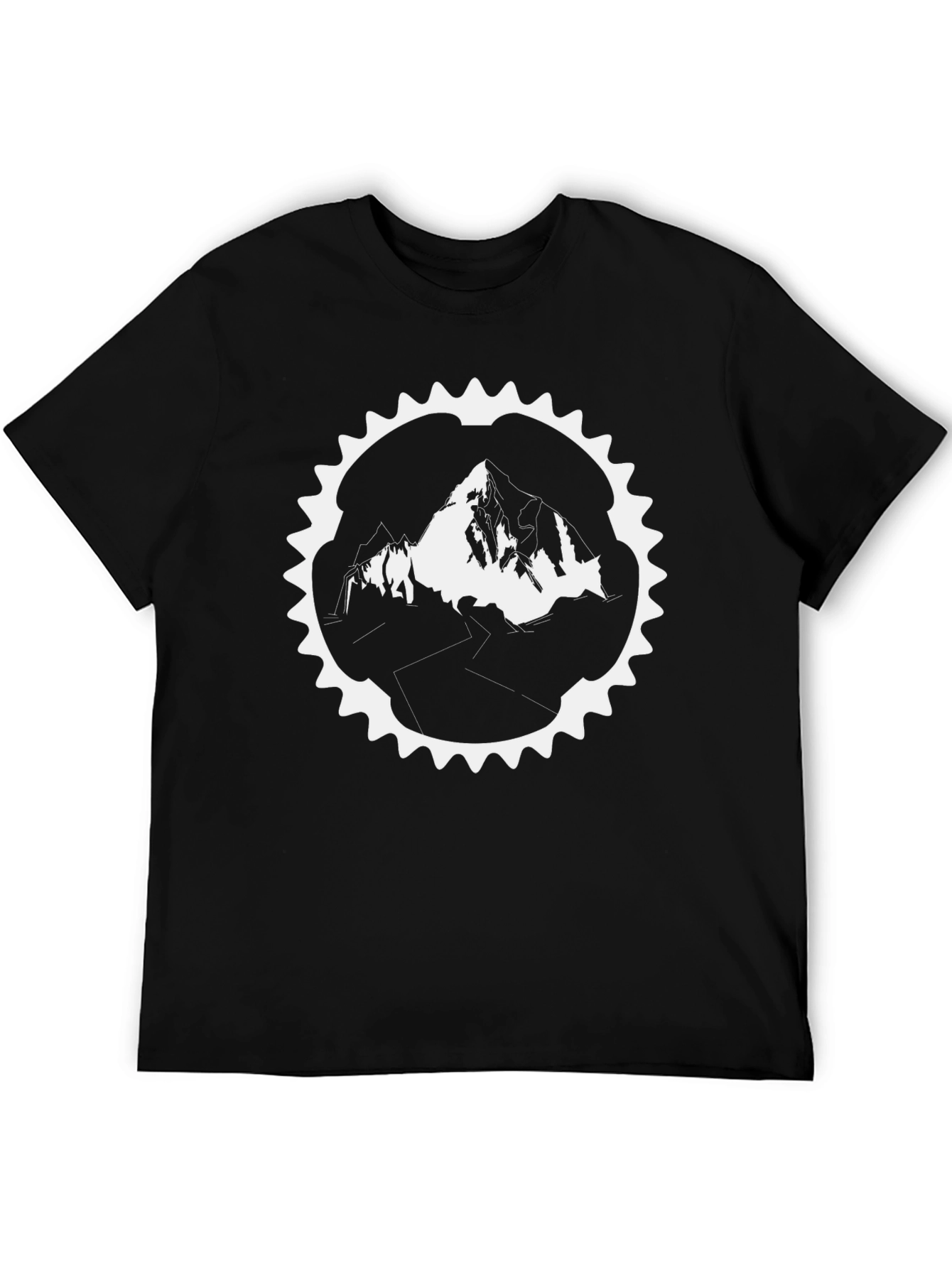 Mountain Bike Trail T-Shirt - Black Graphic Tee