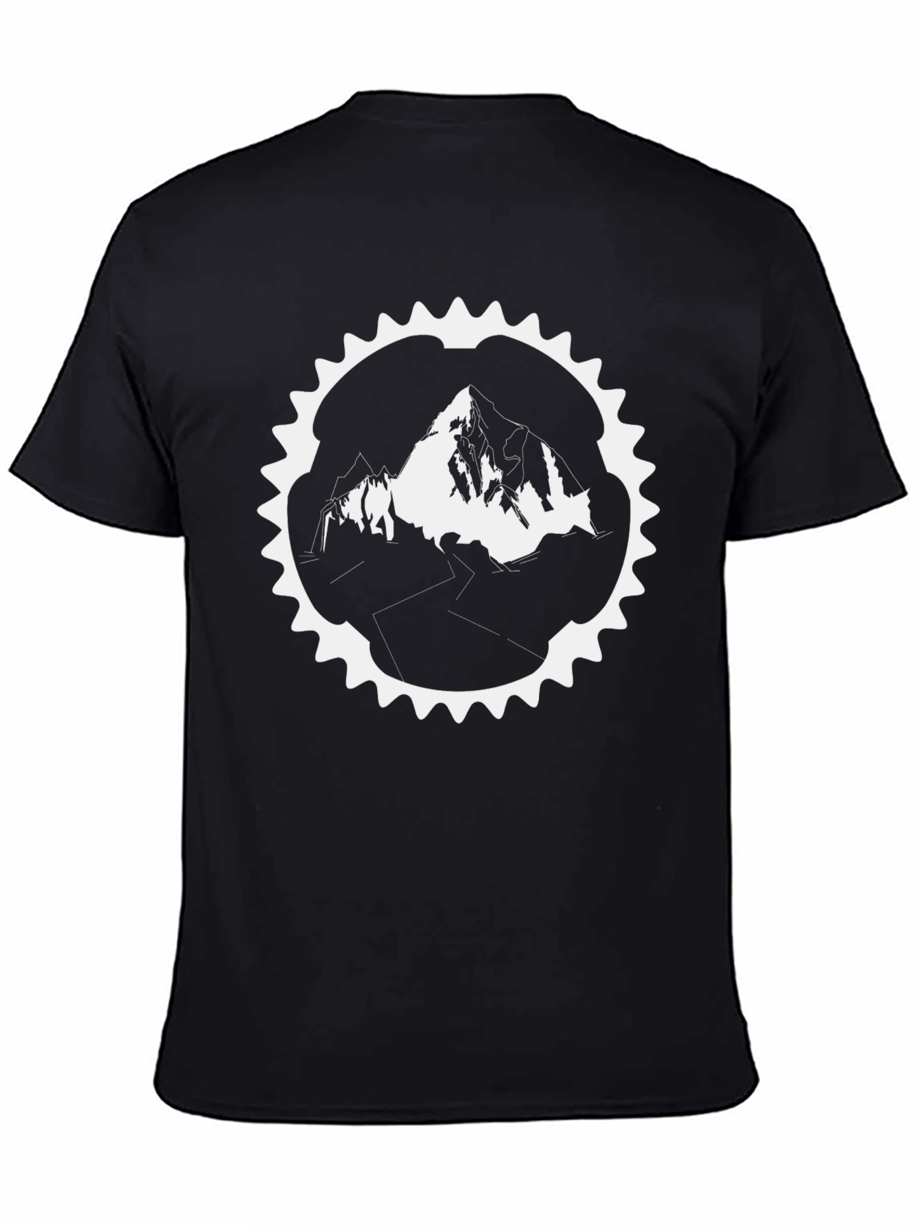 Mountain Bike Trail T-Shirt - Black Graphic Tee