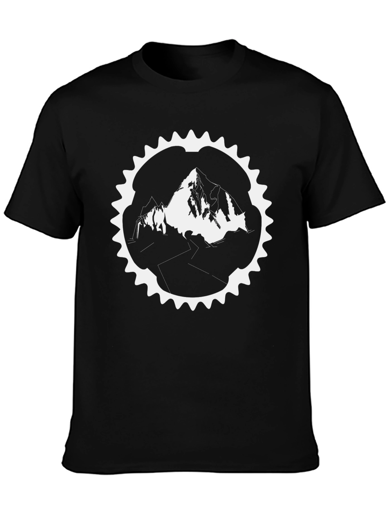 Mountain Bike Trail T-Shirt - Black Graphic Tee