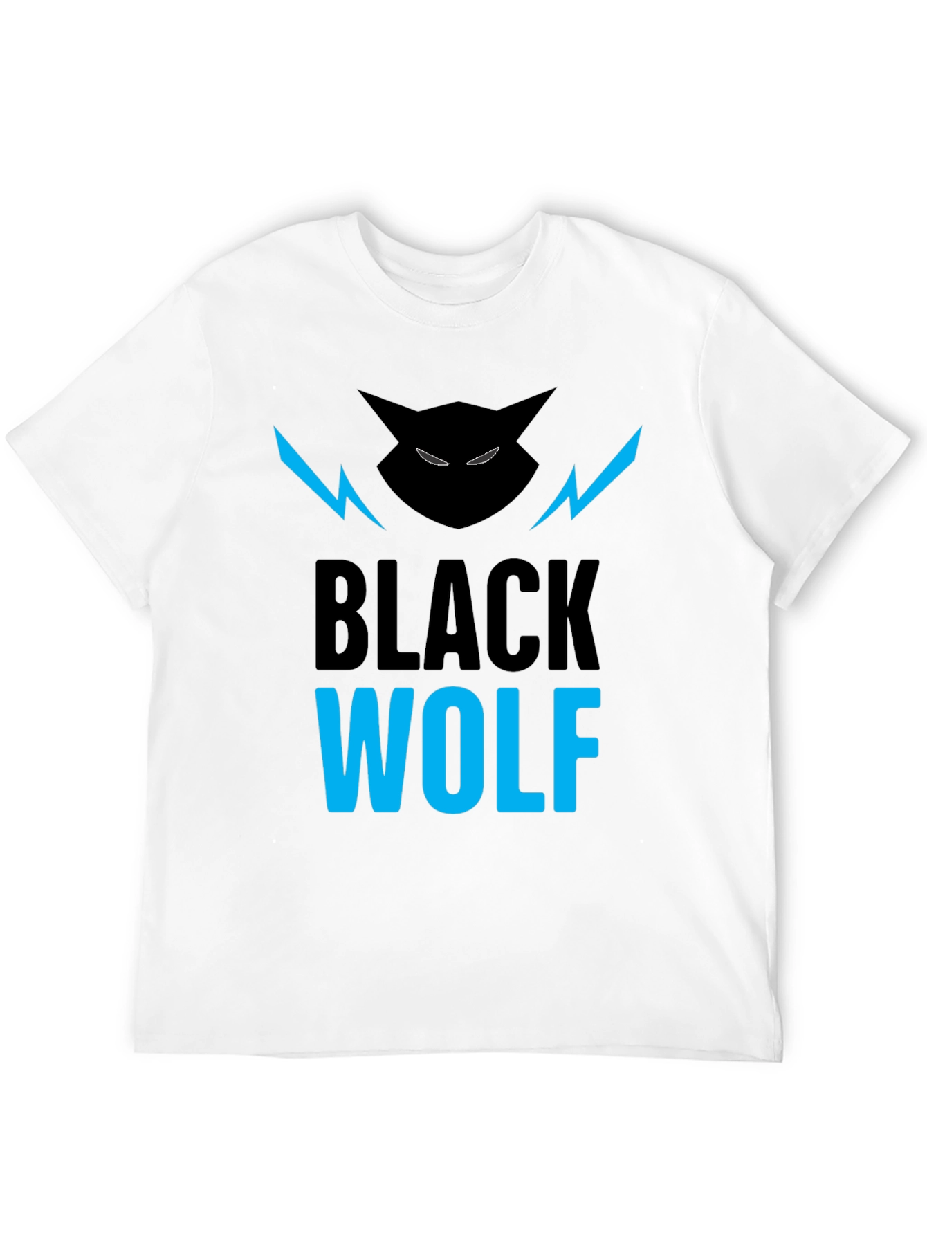 Black Wolf Graphic Tee - Mens Stylish Crew Neck