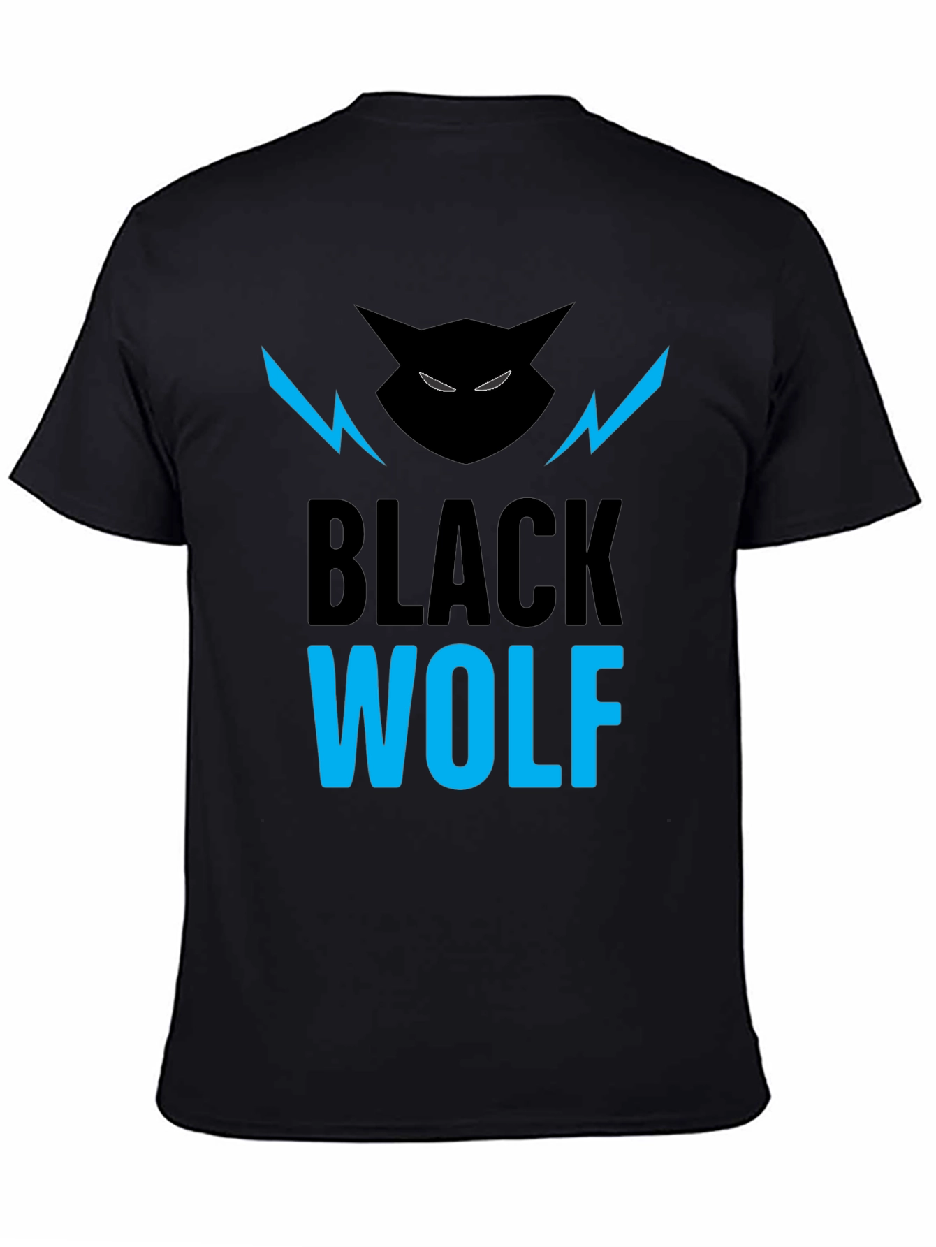 Black Wolf Graphic Tee - Mens Stylish Crew Neck