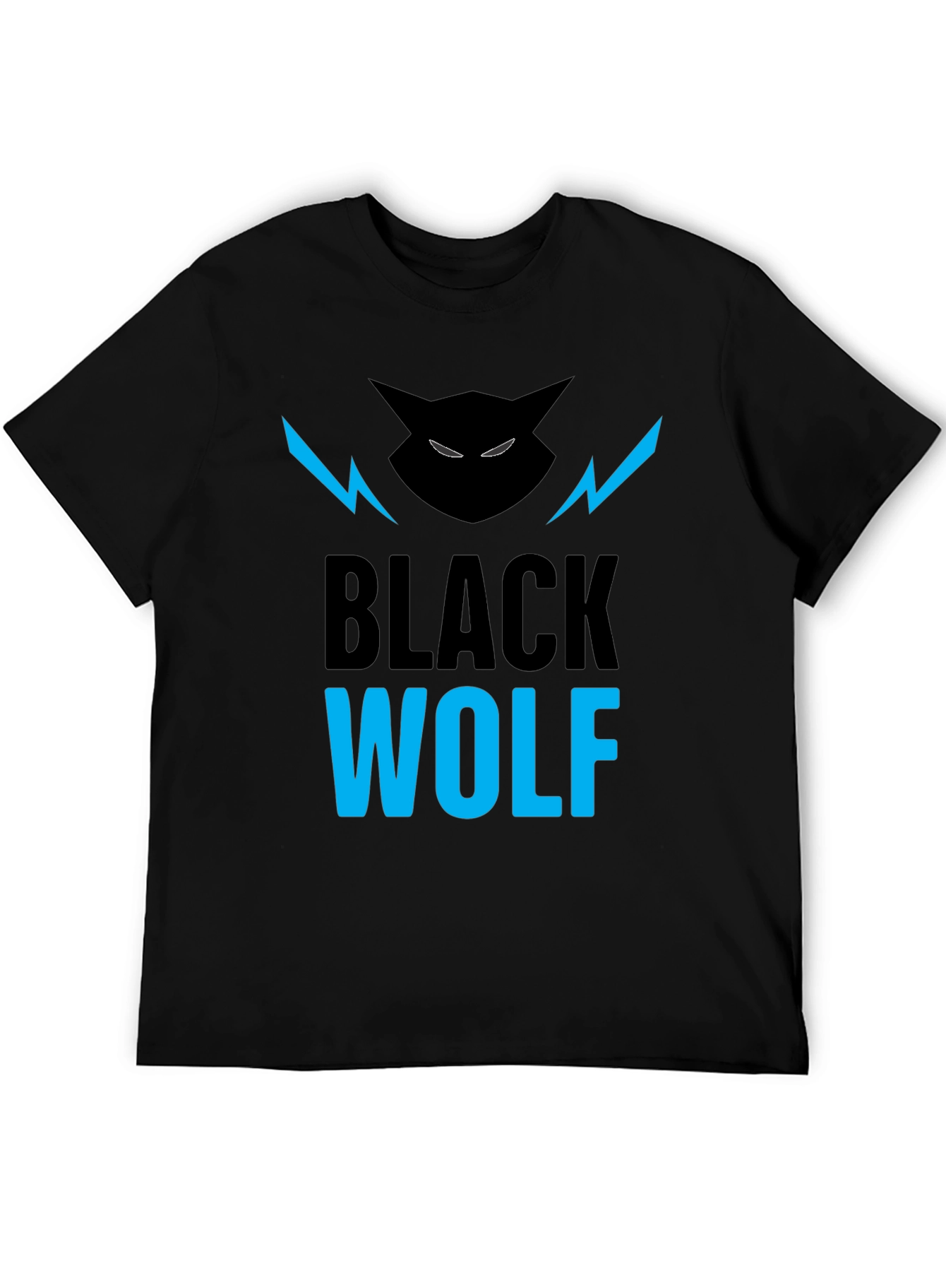 Black Wolf Graphic Tee - Mens Stylish Crew Neck