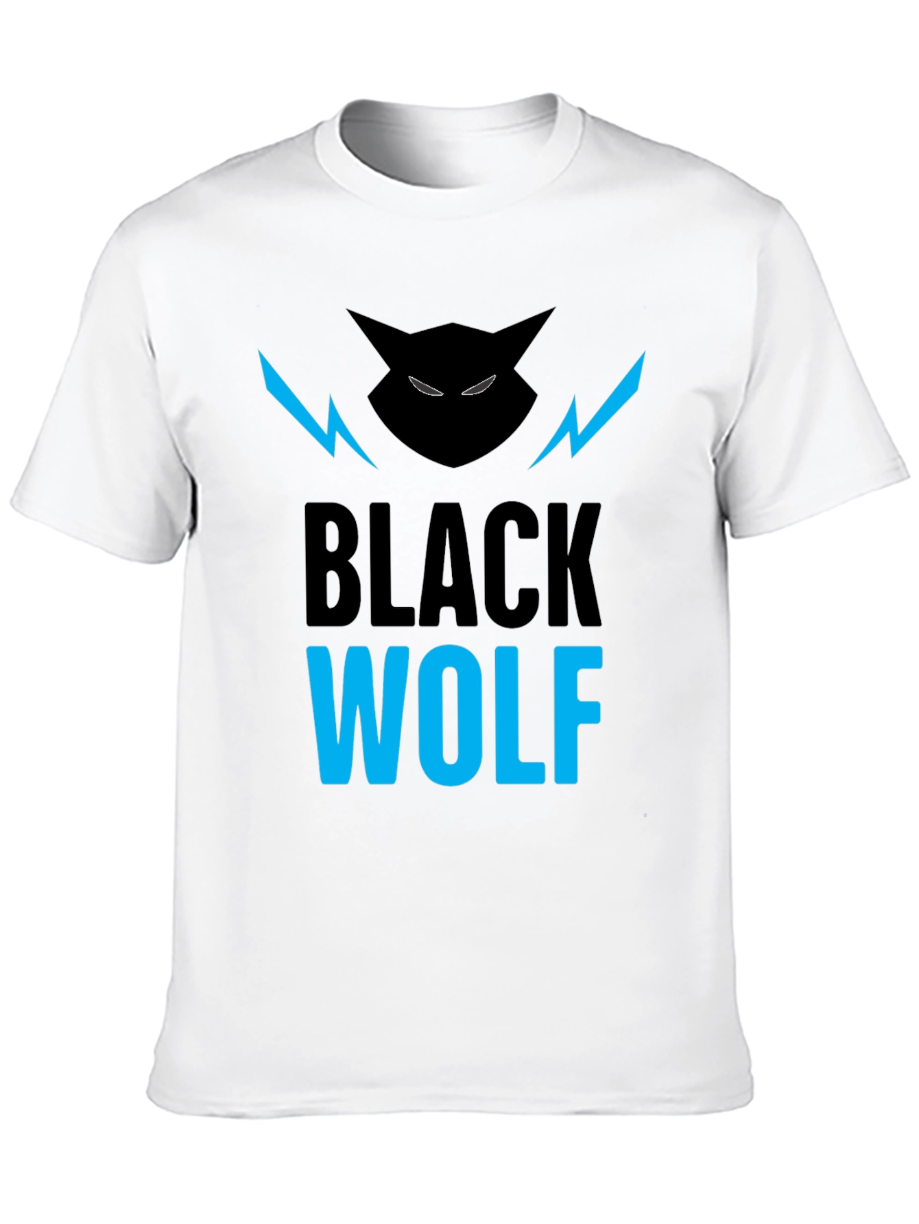 Black Wolf Graphic Tee - Mens Stylish Crew Neck