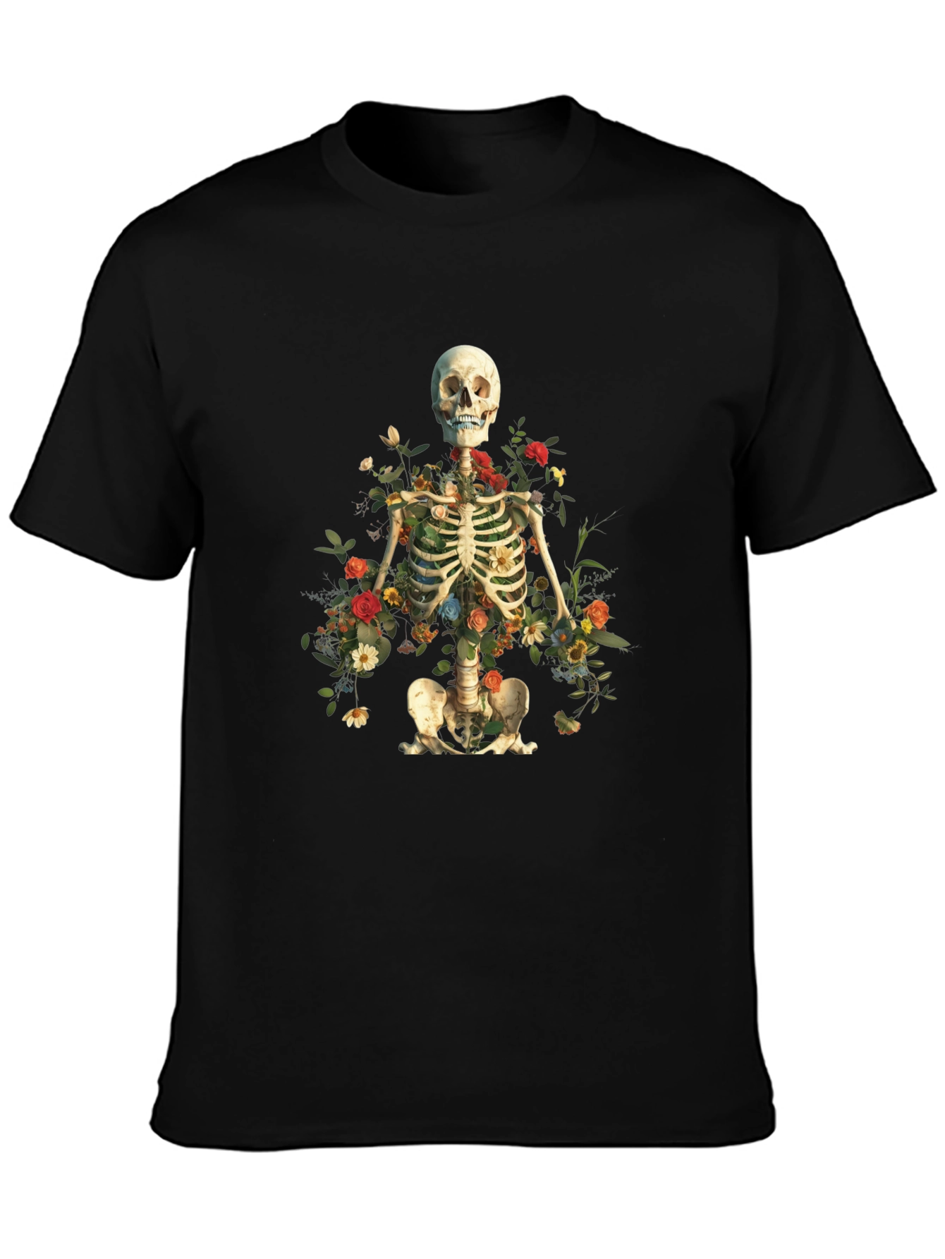 Floral Skeleton Graphic Tee