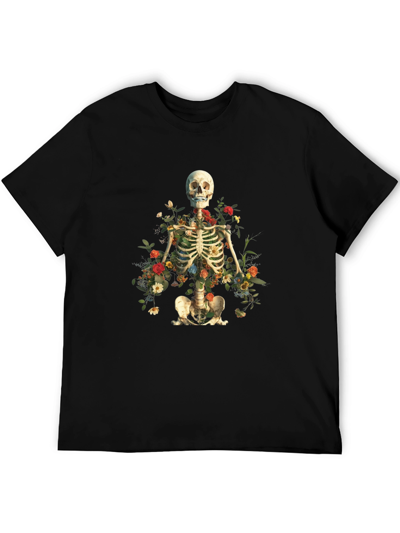 Floral Skeleton Graphic Tee