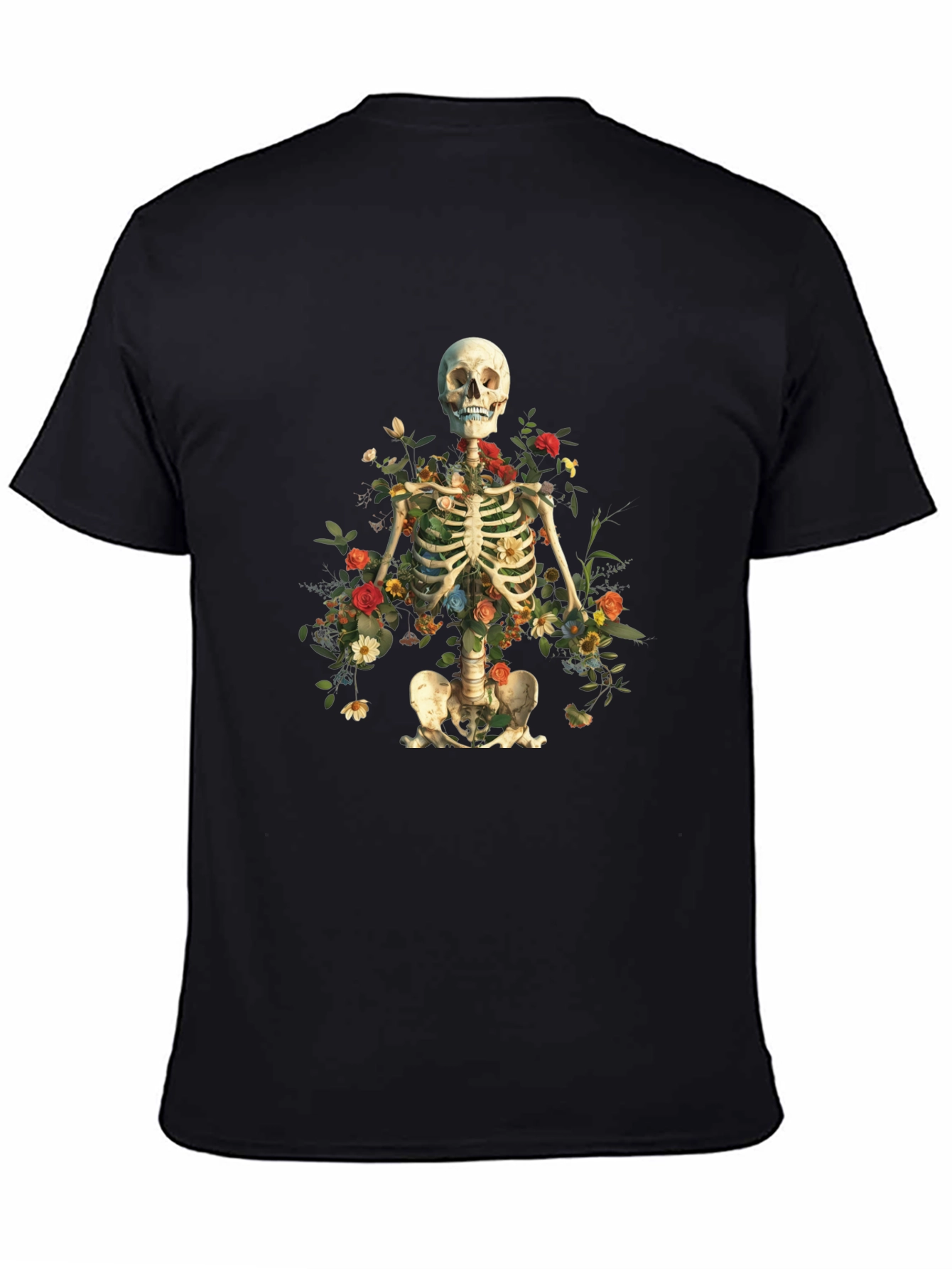 Floral Skeleton Graphic Tee