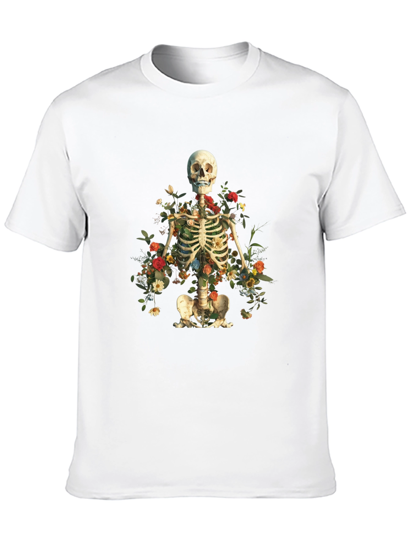 Floral Skeleton Graphic Tee
