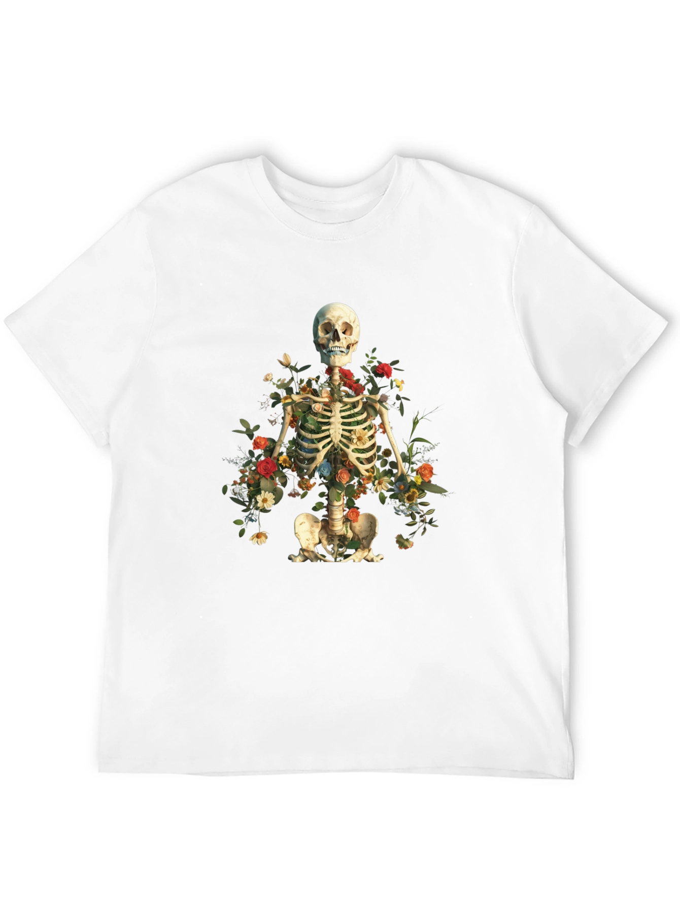 Floral Skeleton Graphic Tee