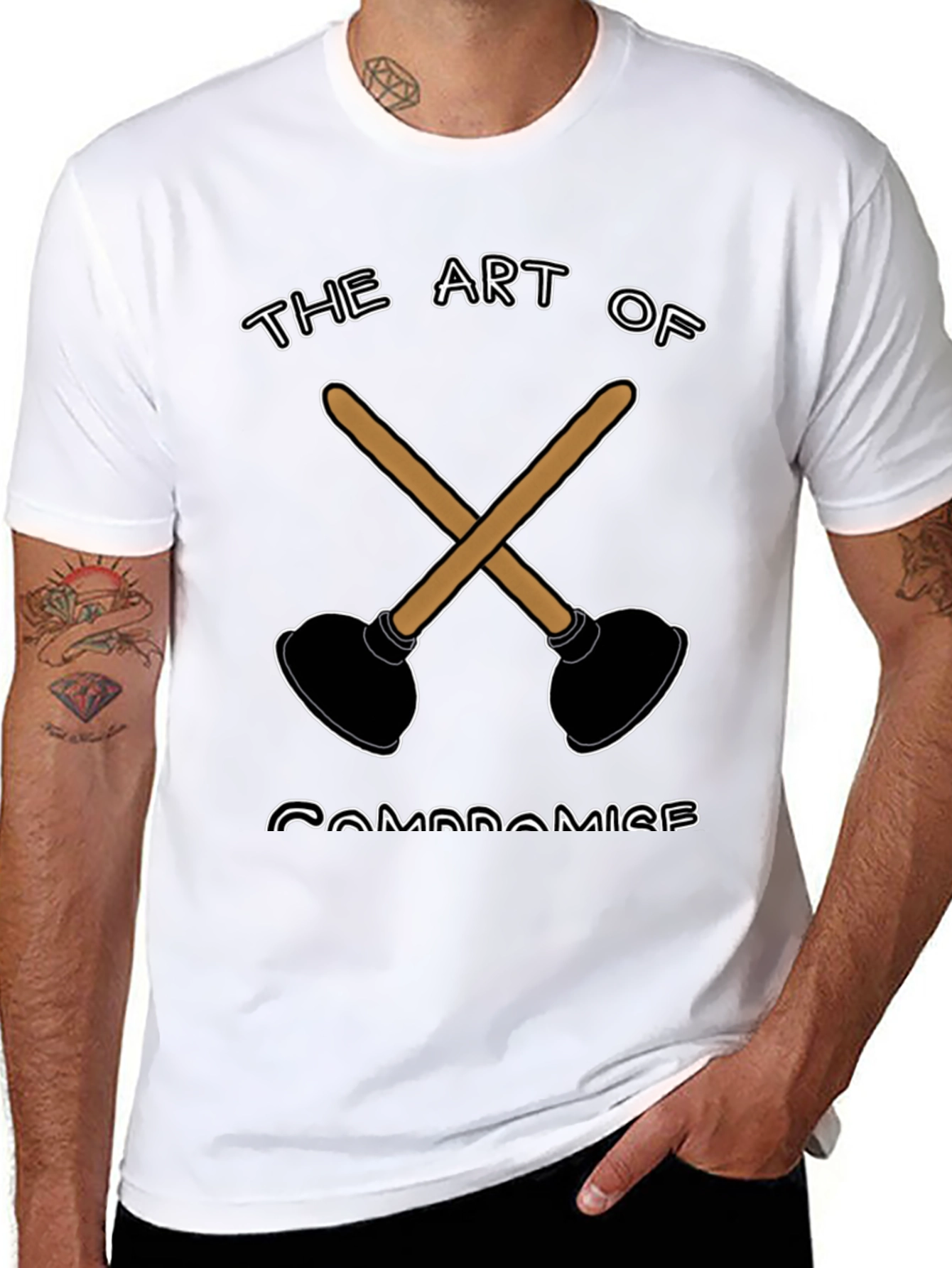 The Art of Compromise Plunger Graphic T-Shirt
