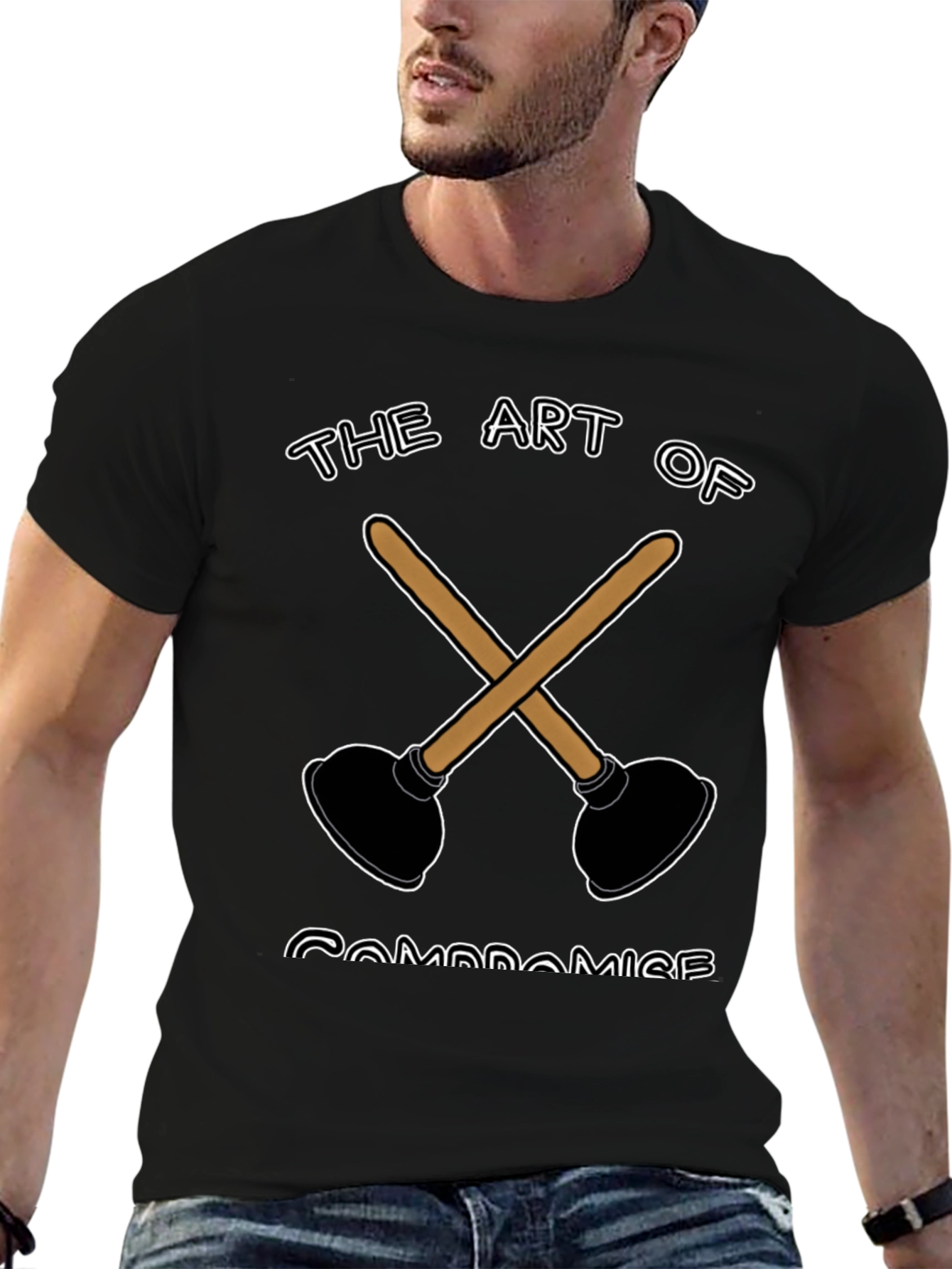 The Art of Compromise Plunger Graphic T-Shirt