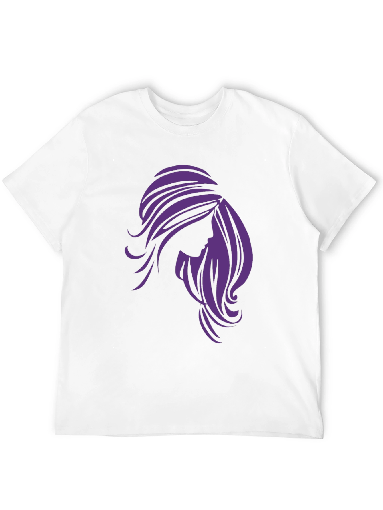 Stylish Woman Silhouette Graphic Tee - Black