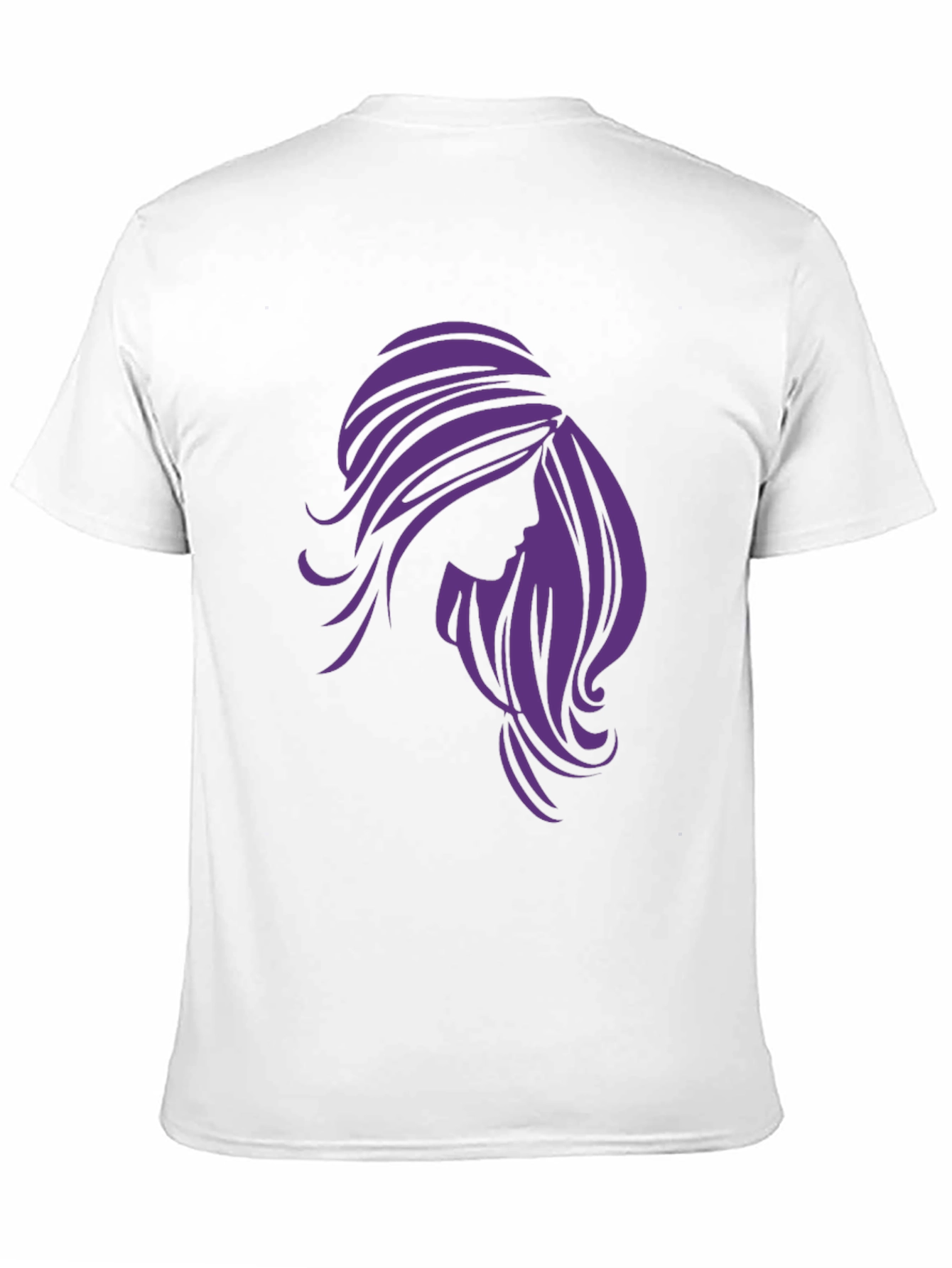 Stylish Woman Silhouette Graphic Tee - Black