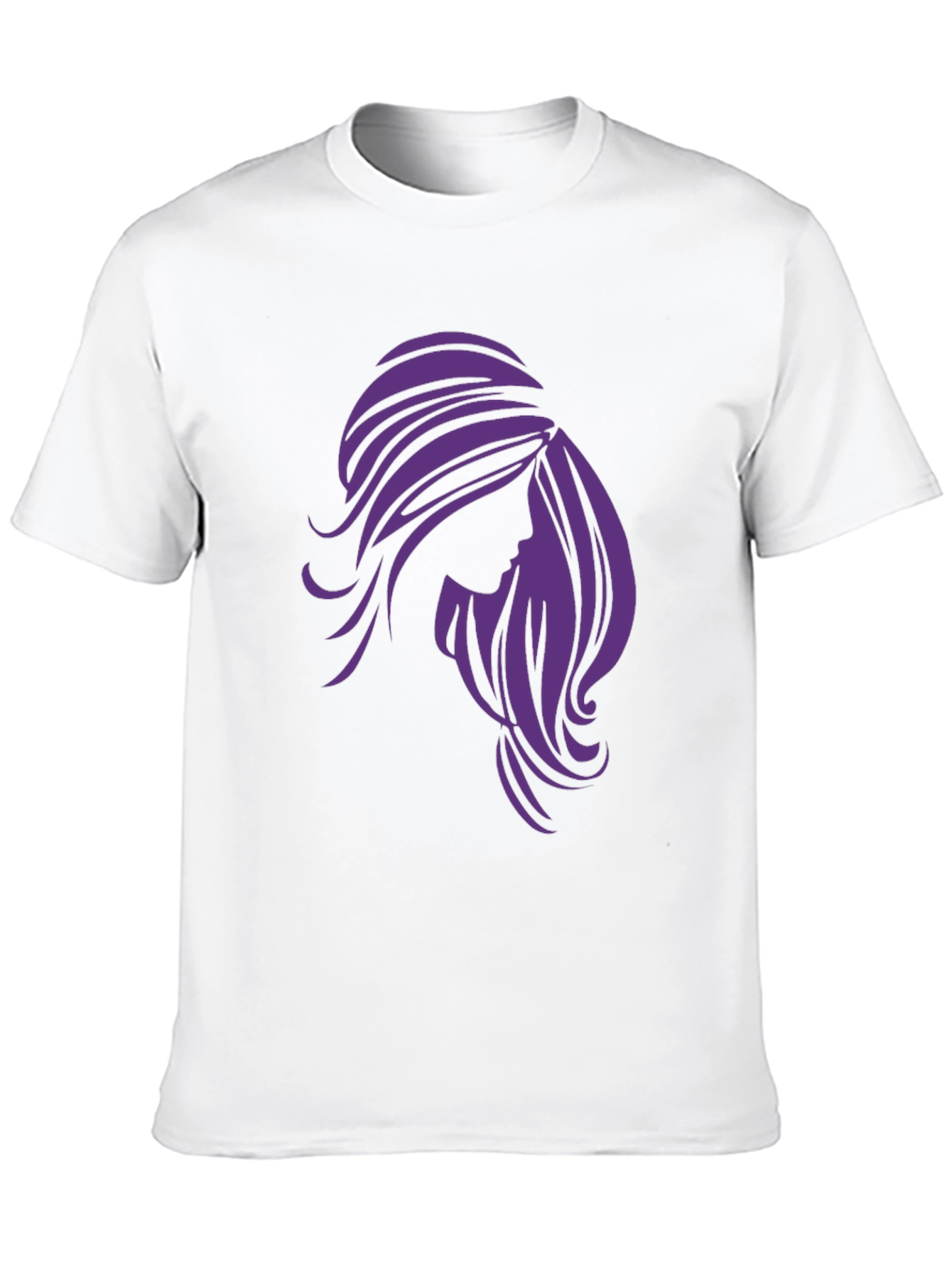 Stylish Woman Silhouette Graphic Tee - Black