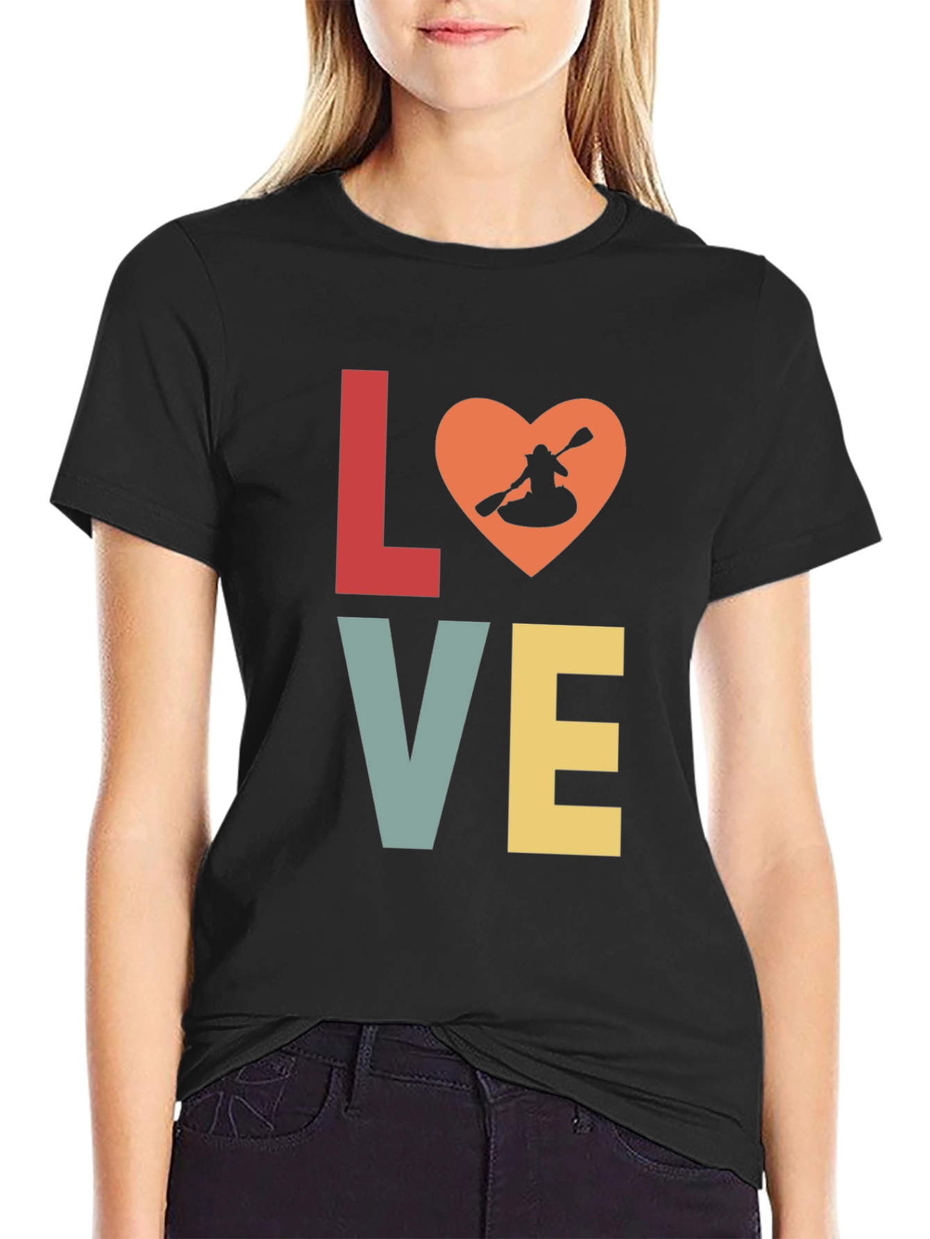 Kayak Love Graphic T-Shirt | Outdoor Adventure Tee