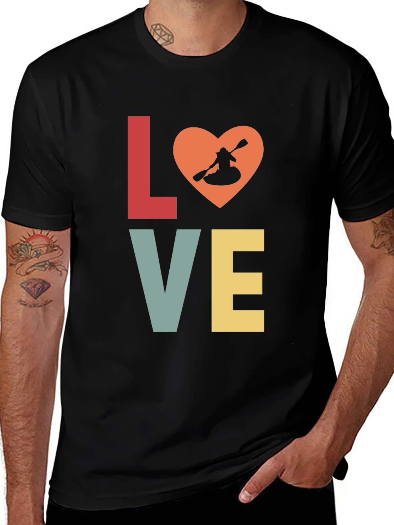 Kayak Love Graphic T-Shirt | Outdoor Adventure Tee